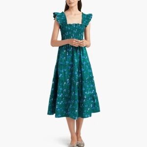 Hill House Ellie Nap Dress - Emerald Space Floral